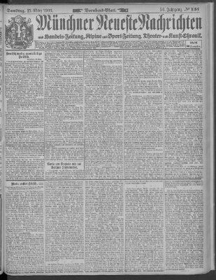 Münchner neueste Nachrichten Samstag 21. März 1903