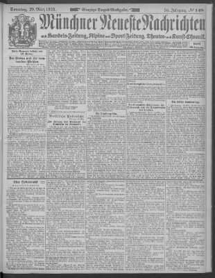 Münchner neueste Nachrichten Sonntag 29. März 1903