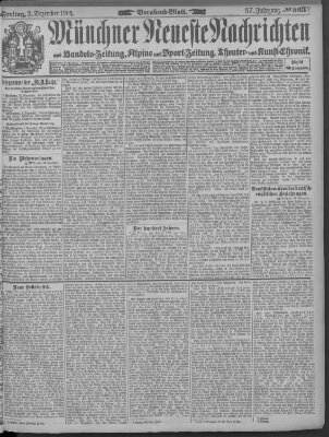 Münchner neueste Nachrichten Freitag 2. Dezember 1904