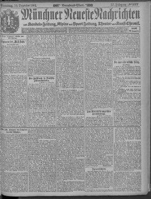 Münchner neueste Nachrichten Samstag 10. Dezember 1904