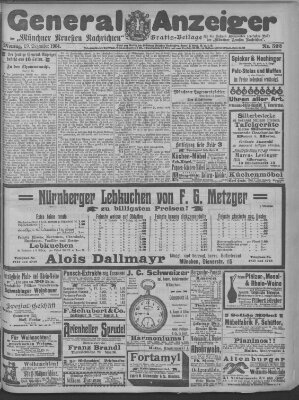 Münchner neueste Nachrichten Montag 19. Dezember 1904