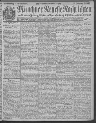 Münchner neueste Nachrichten Donnerstag 3. November 1904