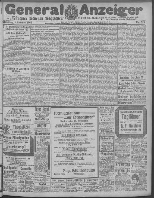 Münchner neueste Nachrichten Samstag 5. November 1904