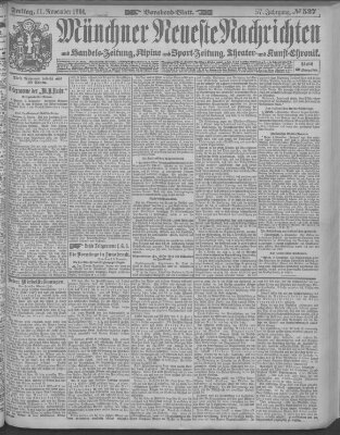 Münchner neueste Nachrichten Freitag 11. November 1904