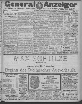 Münchner neueste Nachrichten Freitag 11. November 1904