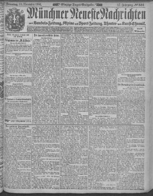 Münchner neueste Nachrichten Sonntag 13. November 1904