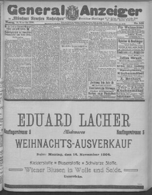 Münchner neueste Nachrichten Montag 14. November 1904