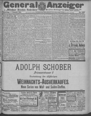 Münchner neueste Nachrichten Donnerstag 17. November 1904