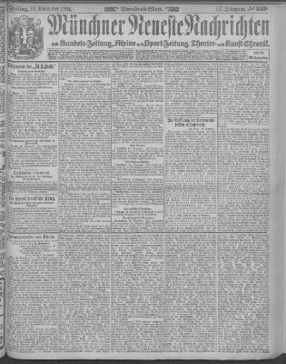 Münchner neueste Nachrichten Freitag 18. November 1904