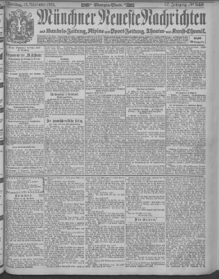 Münchner neueste Nachrichten Freitag 18. November 1904