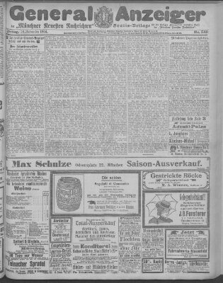 Münchner neueste Nachrichten Freitag 18. November 1904