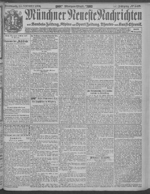 Münchner neueste Nachrichten Mittwoch 23. November 1904