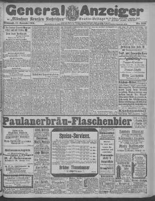 Münchner neueste Nachrichten Mittwoch 23. November 1904