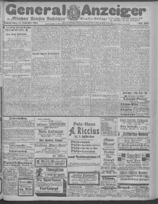 Münchner neueste Nachrichten Donnerstag 24. November 1904