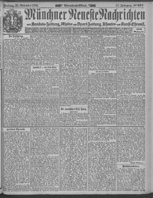 Münchner neueste Nachrichten Freitag 25. November 1904