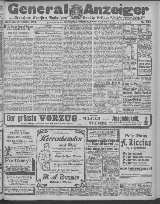 Münchner neueste Nachrichten Samstag 26. November 1904