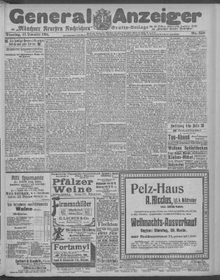 Münchner neueste Nachrichten Dienstag 29. November 1904