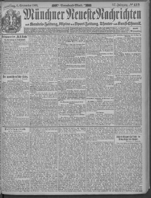 Münchner neueste Nachrichten Dienstag 6. September 1904