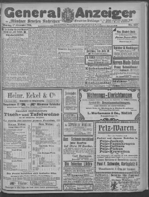 Münchner neueste Nachrichten Monday 19. September 1904