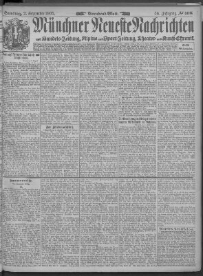 Münchner neueste Nachrichten Samstag 2. September 1905