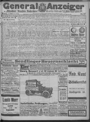 Münchner neueste Nachrichten Montag 4. September 1905