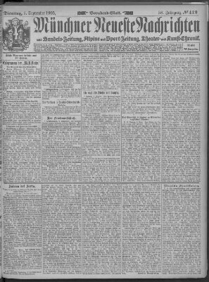 Münchner neueste Nachrichten Dienstag 5. September 1905