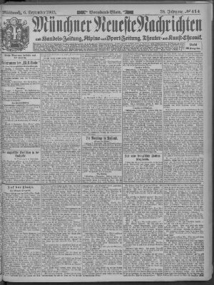 Münchner neueste Nachrichten Mittwoch 6. September 1905