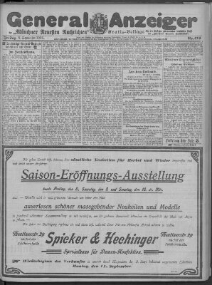 Münchner neueste Nachrichten Freitag 8. September 1905