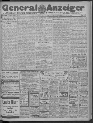 Münchner neueste Nachrichten Mittwoch 13. September 1905