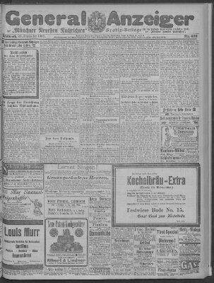 Münchner neueste Nachrichten Mittwoch 20. September 1905