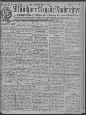 Münchner neueste Nachrichten Freitag 22. September 1905