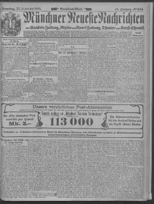 Münchner neueste Nachrichten Samstag 23. September 1905