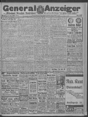 Münchner neueste Nachrichten Montag 25. September 1905