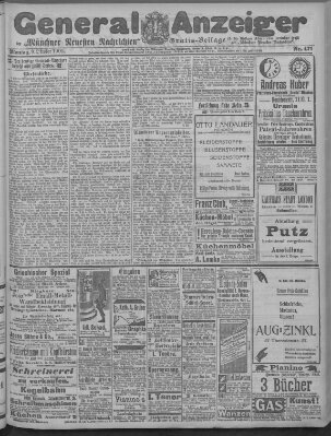 Münchner neueste Nachrichten Montag 9. Oktober 1905