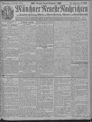 Münchner neueste Nachrichten Sonntag 15. Oktober 1905