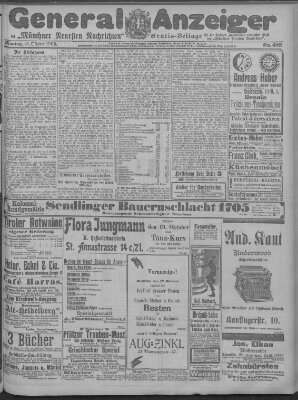 Münchner neueste Nachrichten Montag 16. Oktober 1905