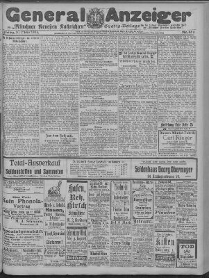 Münchner neueste Nachrichten Freitag 20. Oktober 1905