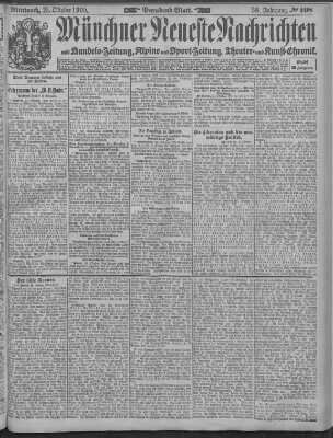 Münchner neueste Nachrichten Mittwoch 25. Oktober 1905