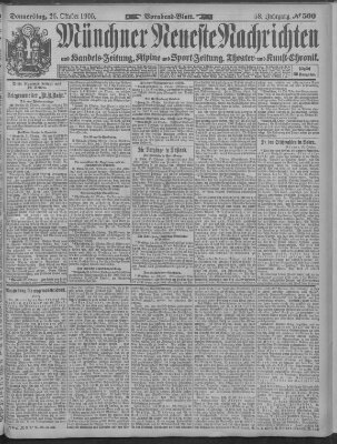 Münchner neueste Nachrichten Donnerstag 26. Oktober 1905