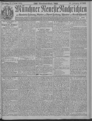 Münchner neueste Nachrichten Freitag 27. Oktober 1905