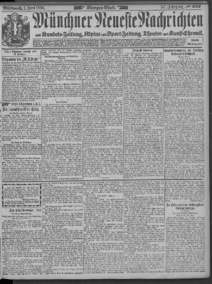 Münchner neueste Nachrichten Mittwoch 1. Juni 1904