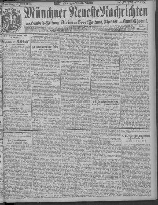 Münchner neueste Nachrichten Samstag 4. Juni 1904