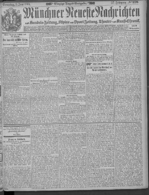 Münchner neueste Nachrichten Sonntag 5. Juni 1904