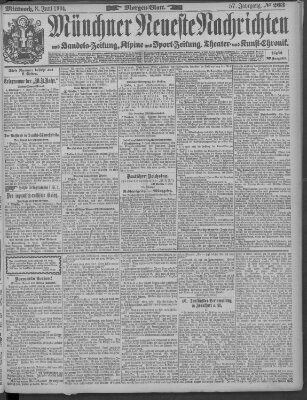 Münchner neueste Nachrichten Mittwoch 8. Juni 1904