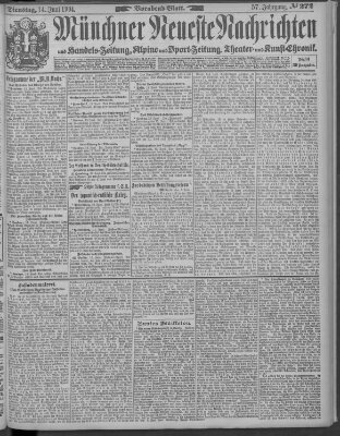 Münchner neueste Nachrichten Dienstag 14. Juni 1904