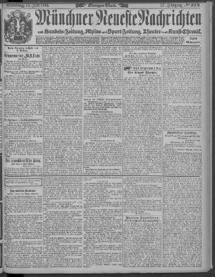 Münchner neueste Nachrichten Dienstag 14. Juni 1904