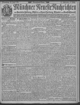 Münchner neueste Nachrichten Dienstag 21. Juni 1904