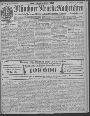 Münchner neueste Nachrichten Freitag 24. Juni 1904