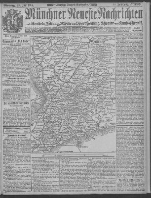 Münchner neueste Nachrichten Montag 27. Juni 1904