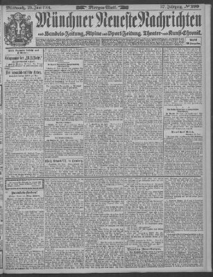 Münchner neueste Nachrichten Mittwoch 29. Juni 1904